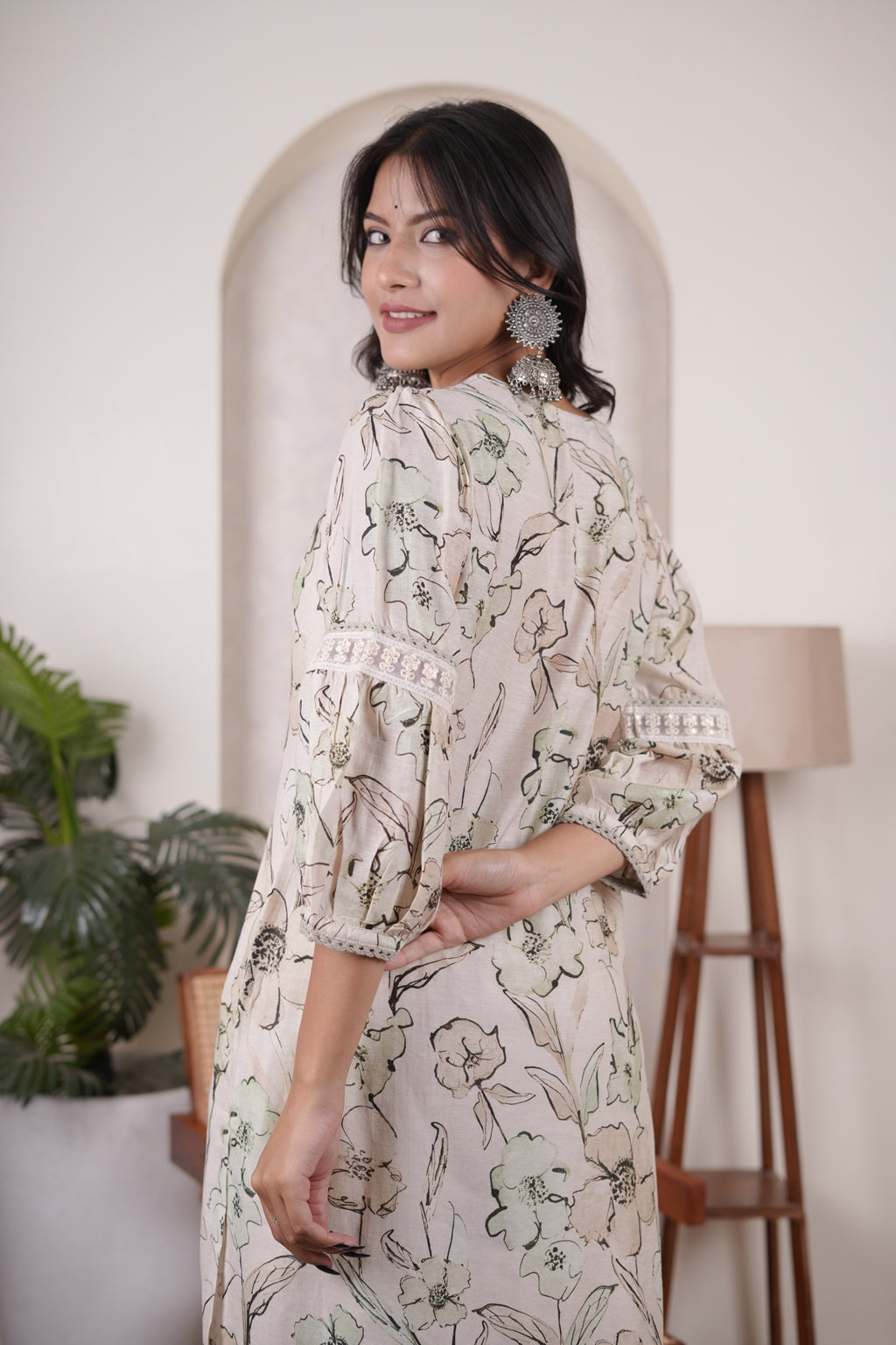 C - Green Kurti Pant dupatta set