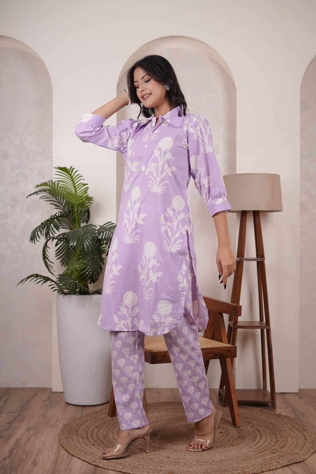 Blue Lilac color Cord- set
