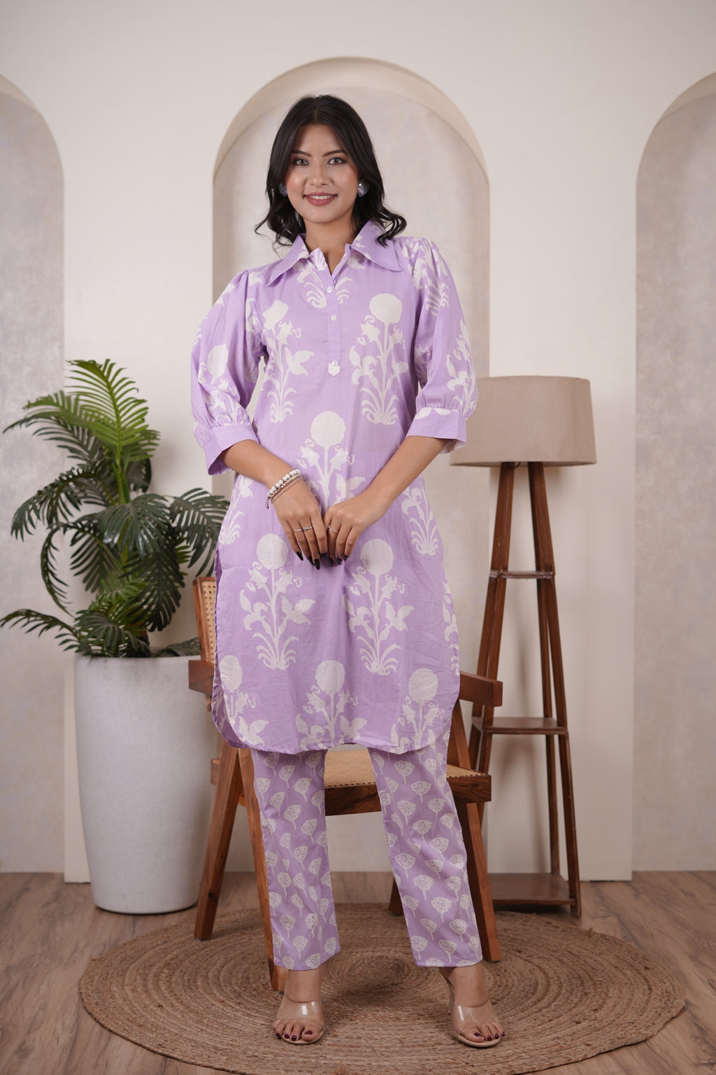 Blue Lilac color Cord- set