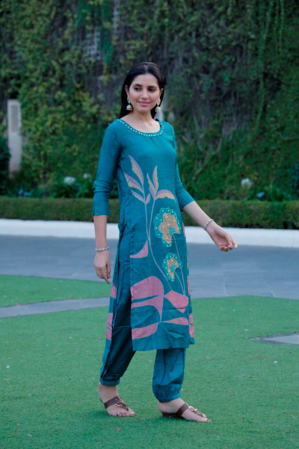 Blue Kurti, Pant Set