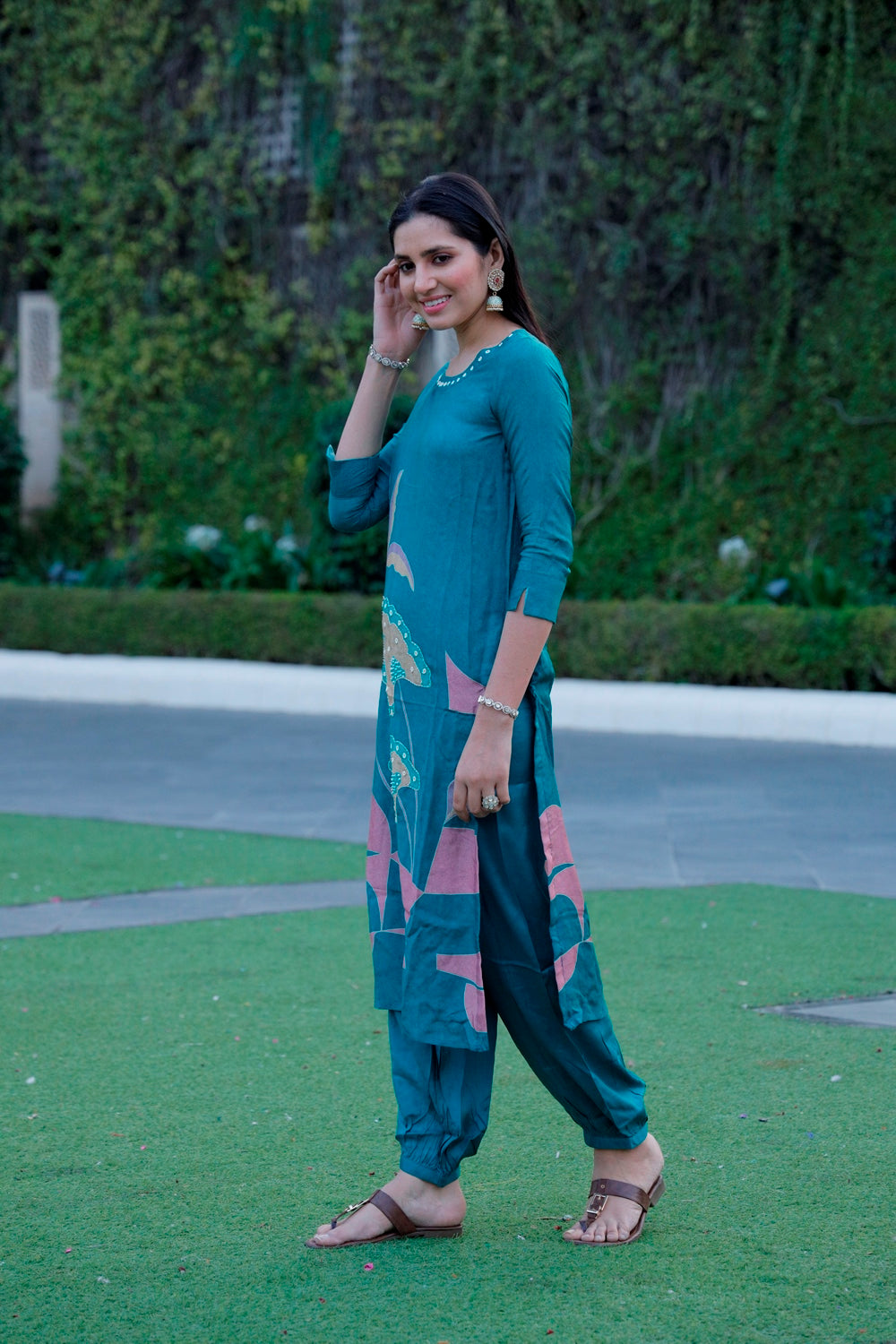Blue Kurti, Pant Set