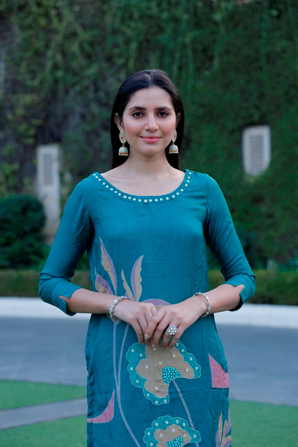 Blue Kurti, Pant Set