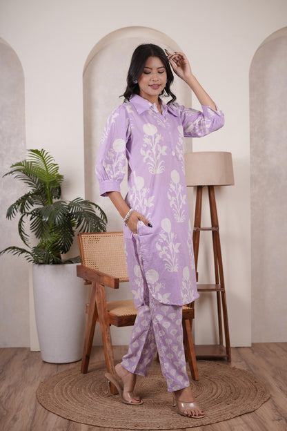Blue Lilac color Cord- set