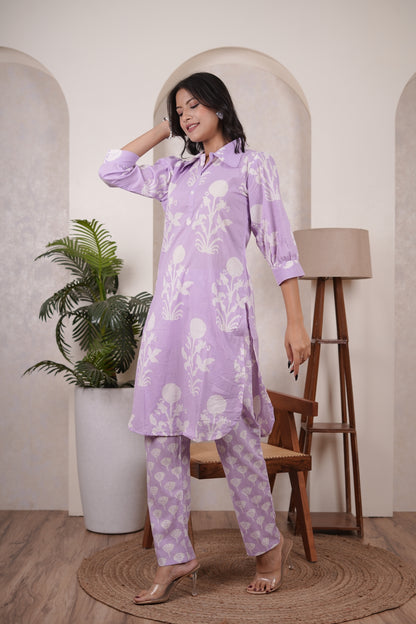Blue Lilac color Cord- set