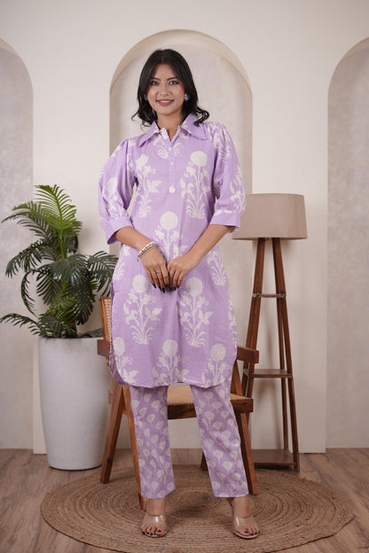 Blue Lilac color Cord- set