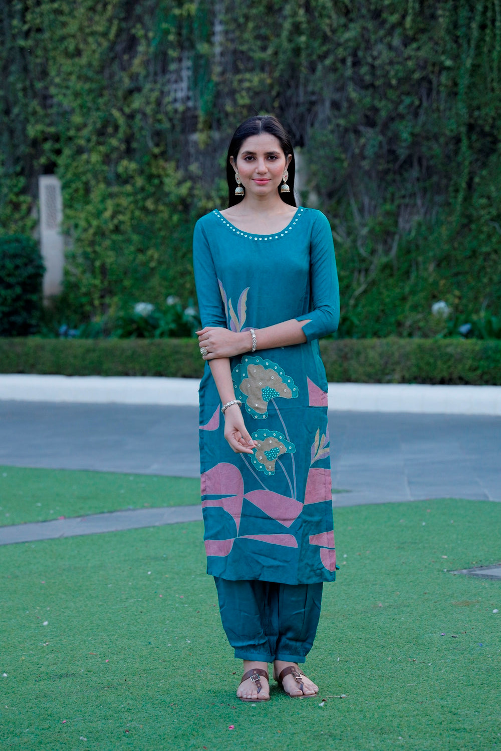 Blue Kurti, Pant Set