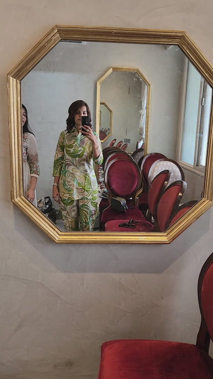 Green Floral Print Cotton Coord Set